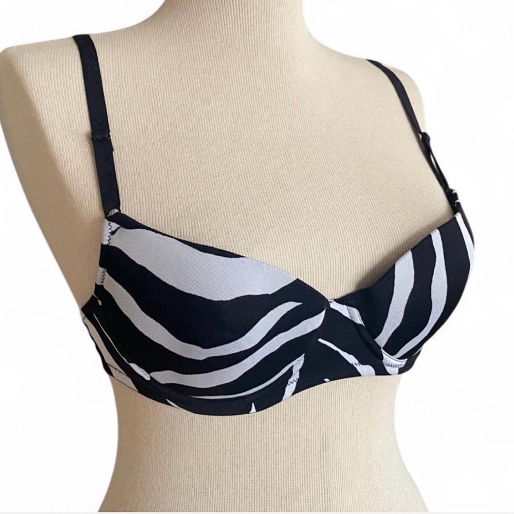 Dolce & Gabbana Monochrome Zebra Bra
